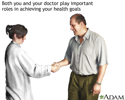 Patient and doctor work together - Illustration Thumbnail
                      