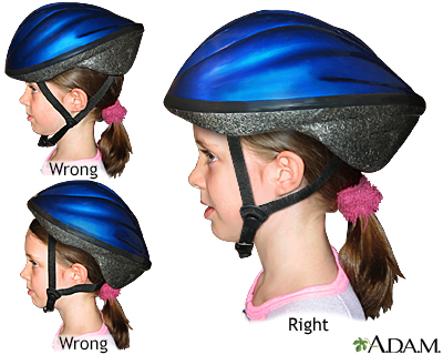 Bicycle helmet - proper usage - Illustration Thumbnail
                      