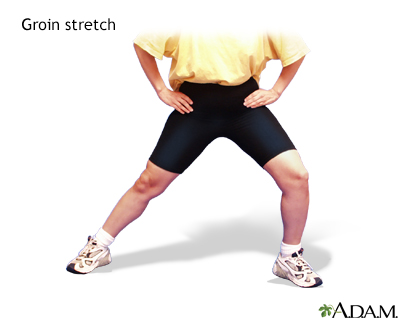 Groin stretch - Illustration Thumbnail              