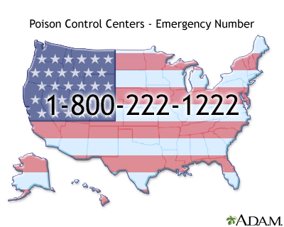 Poison control center - Emergency number