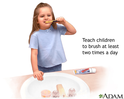 Teach children to brush - Illustration Thumbnail
              