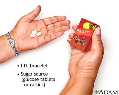 Diabetic emergency supplies - Illustration Thumbnail
                      