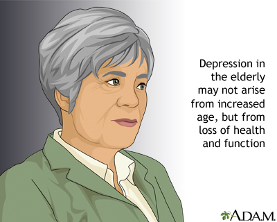 Depression among the elderly - Illustration Thumbnail              