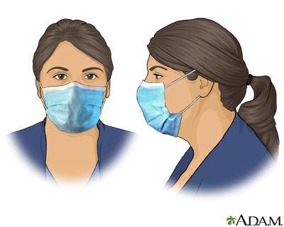 Face masks prevent the spread of COVID-19 - Illustration Thumbnail
                      