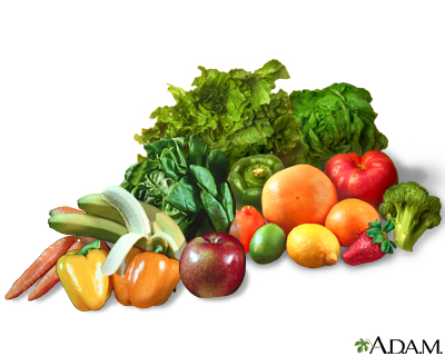 Fruits and vegetables