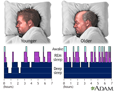 Sleep patterns in the young and aged - Illustration Thumbnail
                      