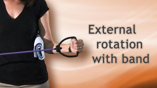 External rotation with band