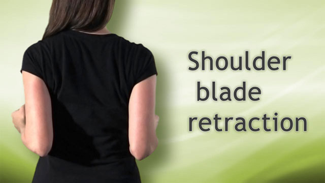 Shoulder blade retraction