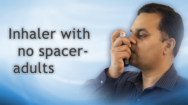 Inhaler with no spacer-adults