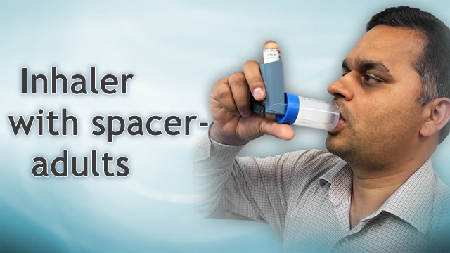 Inhaler with spacer - adults