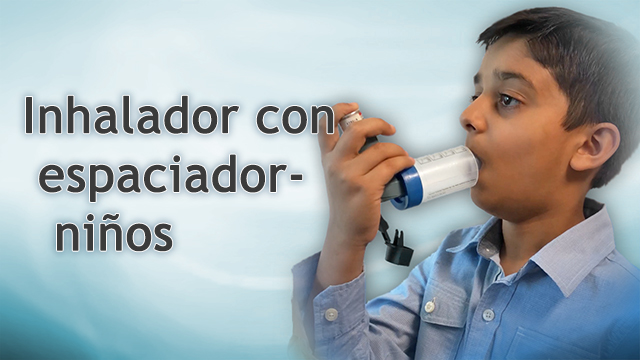 Inhalador con espaciador - niños